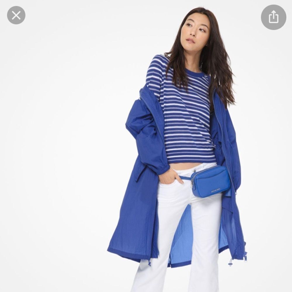Michael Kors Paper Nylon Anorak in Blue. Size Small. NWT - Picture 2 of 7